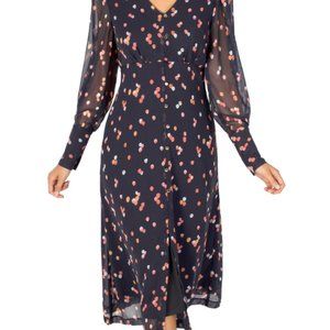Julia Jordan Women's Long Sleeve Button Front Midi Dress